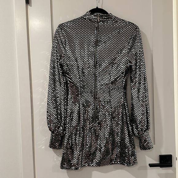 Herve Leger Mirror Ball Mini Dress S - Picture 2 of 7